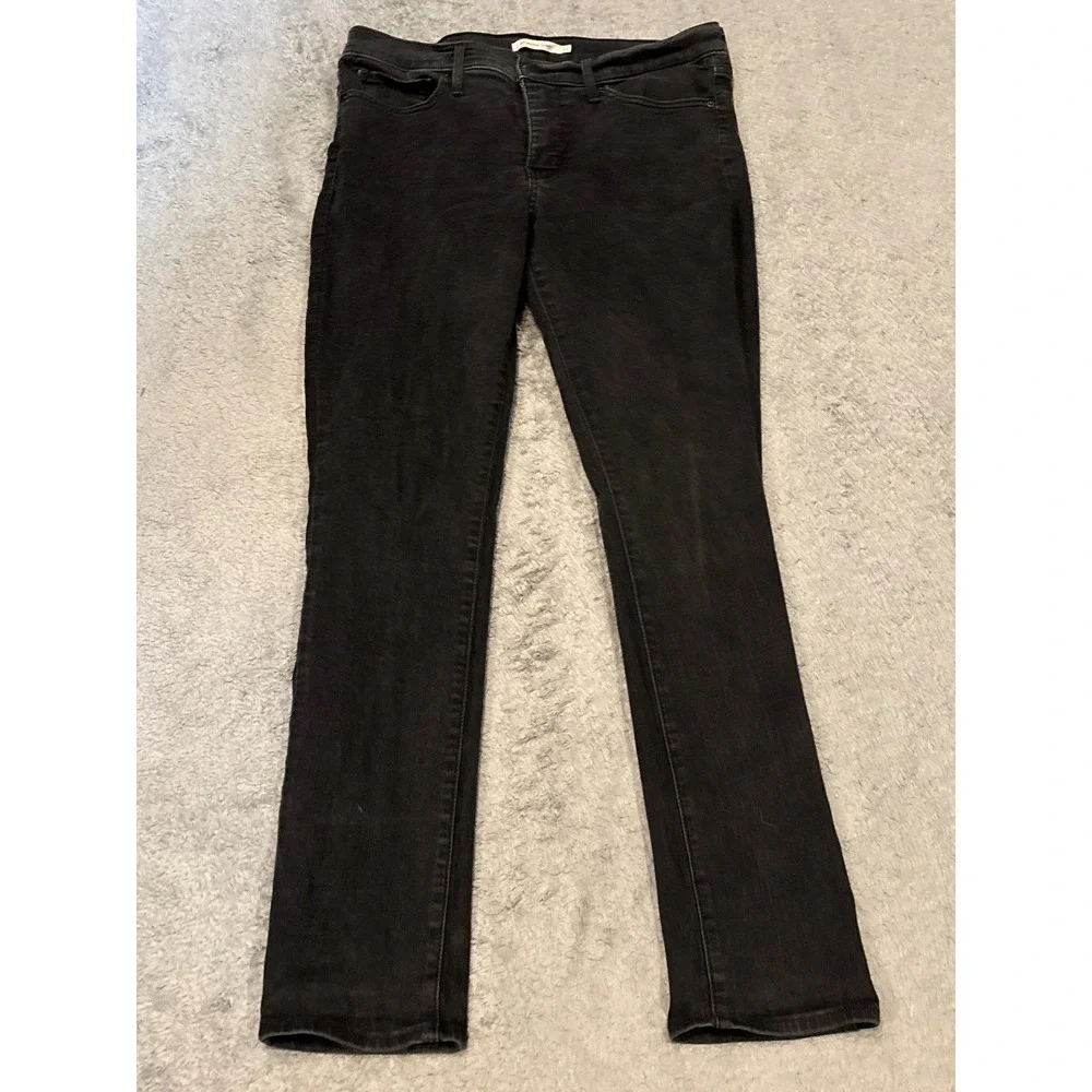 Levis 311 Shaping Skinny Jeans Womens 31 Black Mid Rise Stretch Denim Pants